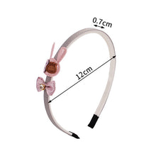 Load image into Gallery viewer, 1Pcs Children Cute Colors Bowtie Cartoon Hair Hoop Hairbands Girls Lovely Bow Ears Headbands Kids Hair Accessories Hair Bands