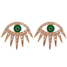 Load image into Gallery viewer, JUJIA Trendy Ethnic Love Heart Shape Evil Eye Drop Earrings For Women Vintage Statement Crystal Dangle Earring Jewelry Gift