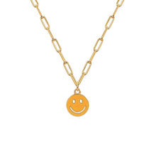 Load image into Gallery viewer, Lost Lady Fashion Sweater Smiley Face Pendant Necklace Double-Sided Fashion Clavicle Alloy Chain Women&amp;#39;s Party Jewelry Gifts