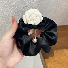 Load image into Gallery viewer, Hair Ties Scrunchie Accessories Gum For Women Chouchou Cheveux Femme Camellia Flower Korean Elastic Coletero Pelo Mujer