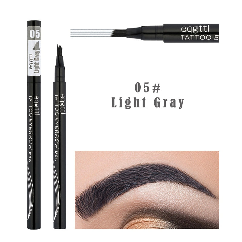 2022 MB 5 Color 4 Forks Eye Brow pencil Natural Matte Liquid Tint Makeup Lasting Waterproof Eyebrow Tattoo Smudge-proof Cosmetic