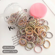Load image into Gallery viewer, 50/100 Pcs/Box New Children Cute Colors Soft Elastic Hair Bands Baby Girls Lovely Scrunchies Rubber Bands Kids Hair Accessories