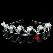 Load image into Gallery viewer, AINAMEISI Princess Crystal Tiaras and Crowns Headband Kid Girls Love Bridal Prom Crown Wedding Party Accessiories Hair Jewelry