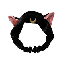 Load image into Gallery viewer, NEW Fashion Women Gum for Hair Elastic Hairbands Girls Cartoon Moon Cat Ears Hairbands for Wash Face Makeup Hair Band Headbands