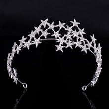 Load image into Gallery viewer, Crystal Star Tiara Crown Wedding Bridal Rhinestones Crown Headband Bride Headdress Headpiece Women Girl Hair Jewelry Accessories