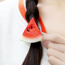 Load image into Gallery viewer, New Summer Style Many Patterns Fruits Slice Hair Accessories Clip Kids Women Elastic Hair Bands Ponytail Holder Gum Headwear