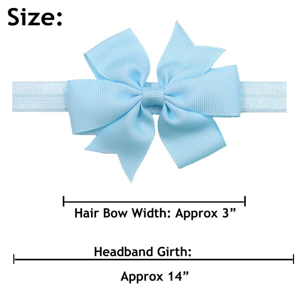 40 Pieces Baby Girls Headbands 3 Inch Grosgrain Ribbon Hair Bows Headbands for Baby Girls Infants Kids and Toddler