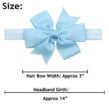 Load image into Gallery viewer, 40 Pieces Baby Girls Headbands 3 Inch Grosgrain Ribbon Hair Bows Headbands for Baby Girls Infants Kids and Toddler