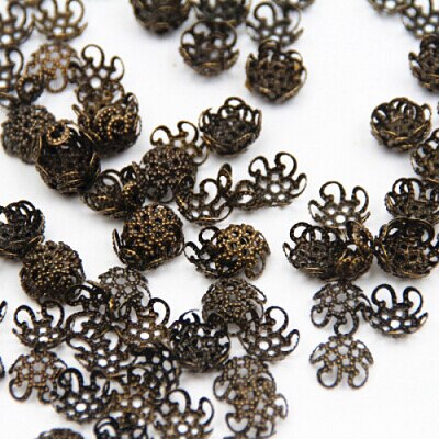 Bead Caps 300Pcs/lot Pick 4 Colors 5Leaf Hollow Flower End Beads Caps 10mm Jewelry Findings Making DIY Jewelry Supplies
