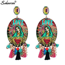 Load image into Gallery viewer, Sehuoran Angel Aretes Pendients Tassel Earrings For Woman 2022 New Trendy Element Statement Earrings Oorbellen Fashion Jewrly