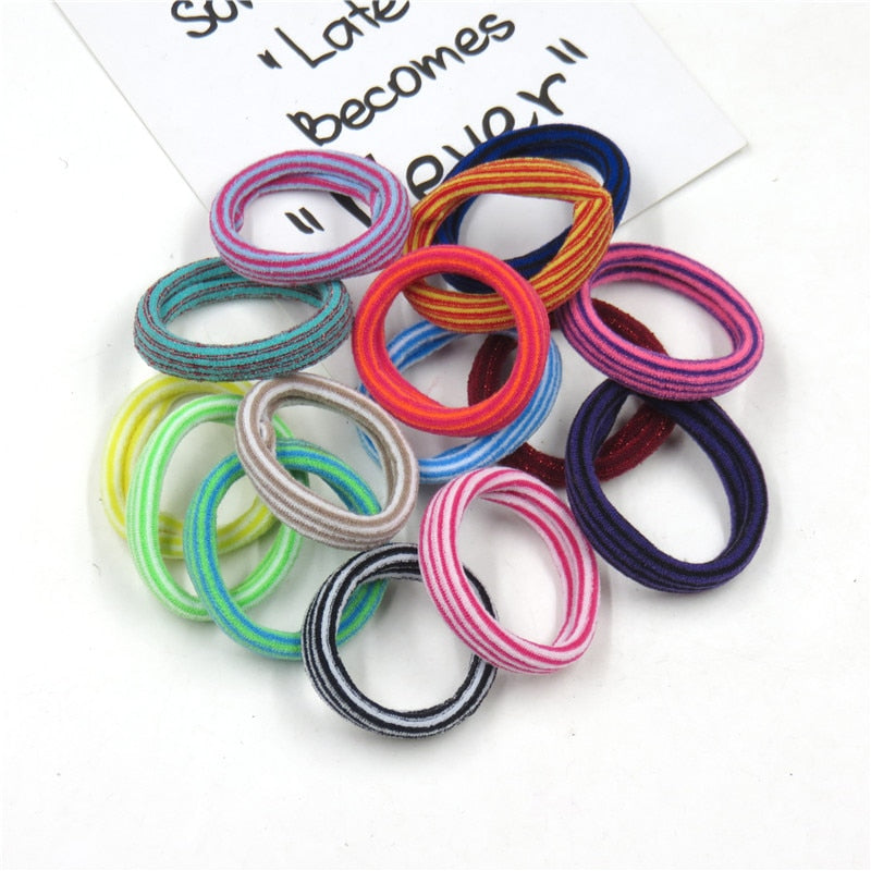 10PCS/LOT Colorfull Hair Ring Novelty Elastic Hair Bands For Girls Bohemian Scrunchy Fashion Kids Hair Accessories For Women