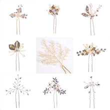 Load image into Gallery viewer, Fashion 1PC Gold Silver Color Wedding Hair Accessories Pearl Rhinestone Hairpins Hair Clips Bridal Bridesmaid Women Hair Jewelry