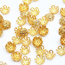Load image into Gallery viewer, Bead Caps 300Pcs/lot Pick 4 Colors 5Leaf Hollow Flower End Beads Caps 10mm Jewelry Findings Making DIY Jewelry Supplies