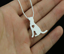 Load image into Gallery viewer, Labrador retriever dog necklace pet lovers pendant jewelry golden colors plated fast delivery