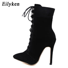 Load image into Gallery viewer, Eilyken 2022 New Women Boots Flock Ankle Boots Pointed Toe Autumn Women Boots Ladies Party Chelsea Boots Zipper Size 35-40