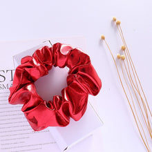 Load image into Gallery viewer, Free shipping Fashion women pretty solid Hair bands cute metallic hair scrunchies girl&#39;s hair Tie Accessories Ponytail Holder