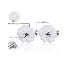 Load image into Gallery viewer, Lotus Fun Real 925 Sterling Silver Earrings Natural Crystal Gems Fine Jewelry Flower in the Rain Stud Earrings for Women Brincos