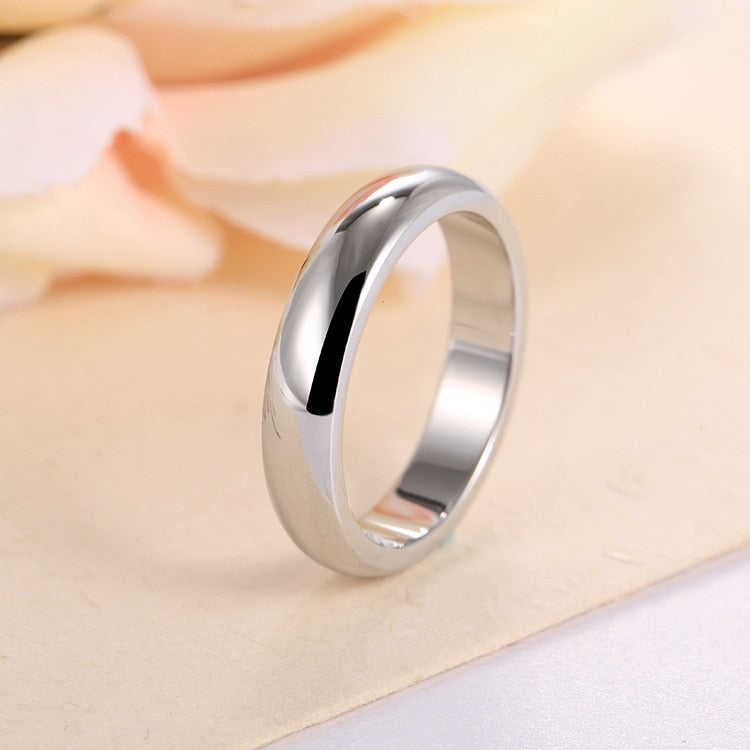 KNOCK High quality Simple Round Men Rings female Rose Gold color wedding rings for women Lover&#39;s fashion Jewelry  Gift