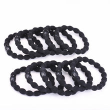 Load image into Gallery viewer, 20pcs/lot Women Black Rubber Band Elastic Hair Band For DIY and Daily Wear Quality Thick Hair Tie Hair Accessories Pure Black