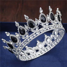 Load image into Gallery viewer, Crystal Vintage Royal Queen King Tiaras and Crowns Men/Women Pageant Prom Diadem Hair Ornaments Wedding Hair Jewelry Accessories