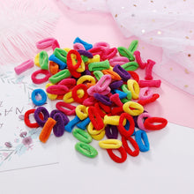 Load image into Gallery viewer, 100PCS/Set 1.5cm Colorful Small Ring Elastic Hair Bands Hair Accessories Girls Cute Rubber Band Gum For Hair Scrunchies Headband