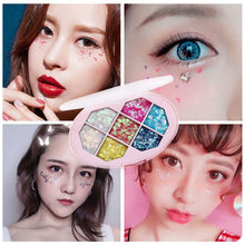 Load image into Gallery viewer, Face Jewels Eyeshadow Shimmer Pigment Body Face Eye Glitter Sequin Gel Cream Eye Shiny Skin Face Festival Cosmetic Glitter