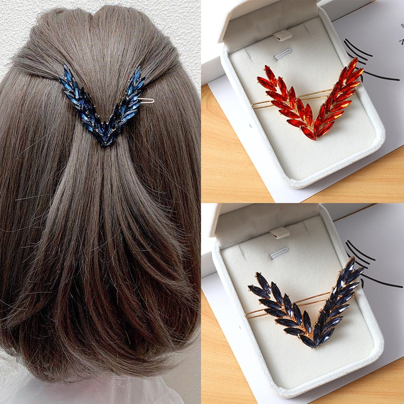 New Women Shining Crystal Rhinestone Luxury Hair Clip Girls Hairpin Hair accessories Headwear Girls Fashion Gift Ornaments
