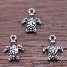 Load image into Gallery viewer, WYSIWYG 20pcs 10x13mm Charms Sea Turtle DIY Jewelry Findings 2 Colors Sea Turtle Charms