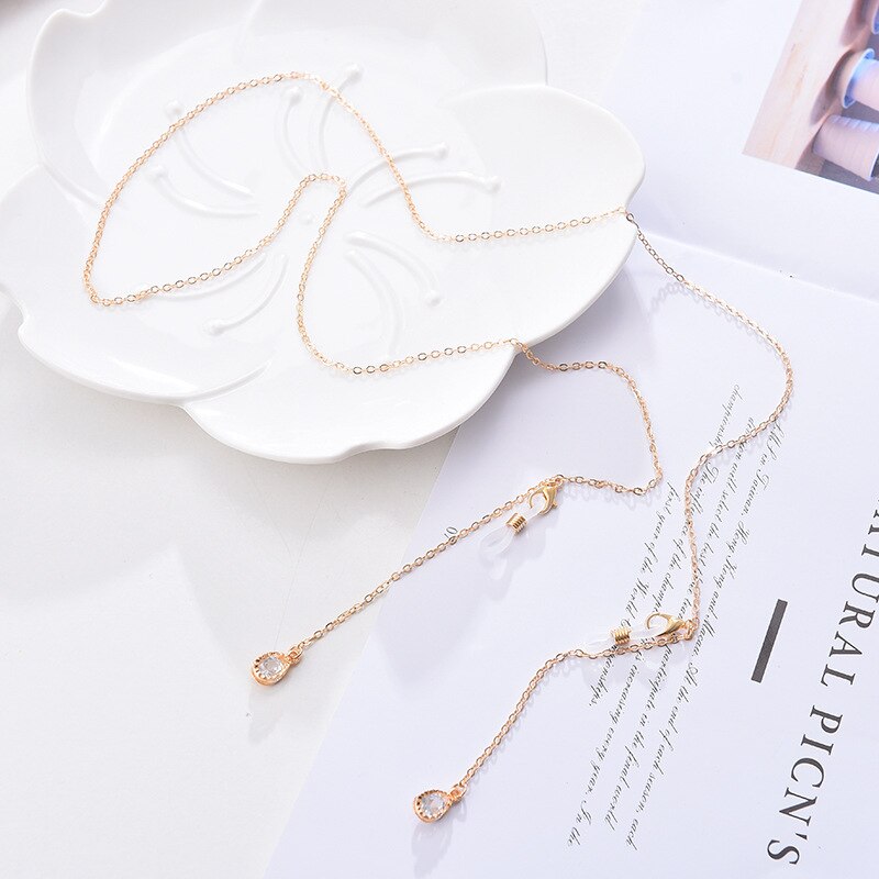 Fashion Pearl Eyeglasses Chain Mask Chains For Women Acrylic Crystal Sunglasses Lanyards Eyewear Cord Holder Neck Strap Jewelry