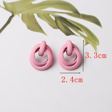 Load image into Gallery viewer, Pink Color Flower Drop Earrings for Women Summer Geometry Heart Leaf Butterfly Brincos Lovely Party Jewelry Valentine&#39;s Day Gift