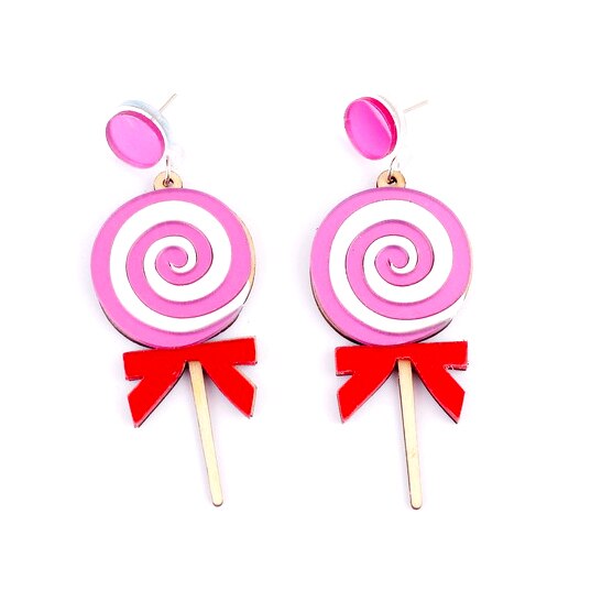 Earrings For Women Novelty Acrylic Drop Earrings Funny Jewelry Party Gift Food Donut Burger Lollipop Ice Cream Fruit Avocado