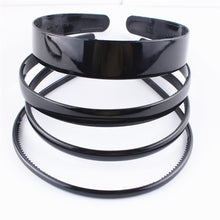 Load image into Gallery viewer, Women Hair Hoop Headband with Tooth Hair Comb Glossy Black Head Band Hair Band Scrunchie Headwear Hoops Hair Accessories