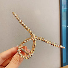 Load image into Gallery viewer, 2022 New Women Elegant Gold Silver Hollow Geometric Metal Hair Claw Vintage Hair Clips Headband Hairpin Fashion Hair Accessories
