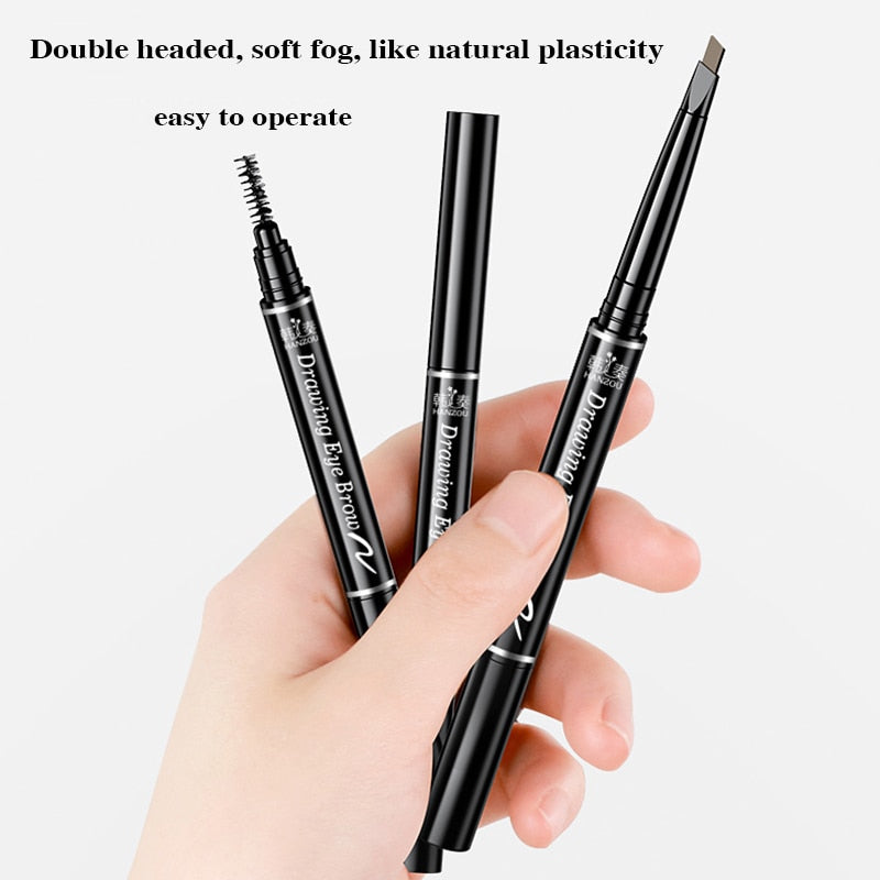 5 Colors Double Head Eyebrow Pencil Waterproof Long Lasting Sweat-proof Natural Wild Brows Shaping Drawing Easy Coloring Makeup