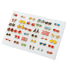 Load image into Gallery viewer, 18/36Pairs Women Acrylic Crystal Small Stud Earrings Set Girl Child Heart Star Animal Moon Crown Plastic Earring Brincos Jewelry