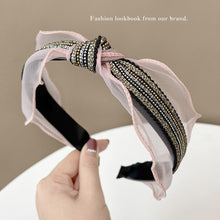 Load image into Gallery viewer, Luxury Diamond Headbands for Women Fashion Design Lace Bow Hairbands Girs Pearl Elastic Headband 2022 Fashion Hair Accessories
