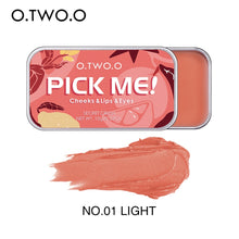 Load image into Gallery viewer, O.TWO.O Multifunctional Makeup Palette 3 IN 1 Lipstick Blush For Face Eyeshadow Lightweight Matte Lip Tint Natural Face Blush