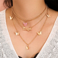 Load image into Gallery viewer, Punk Vintage Chain Necklace Neck Chains for Women Vintage Exaggerated Golden Goth Hoop Metal Necklace Clavicle Jewelry