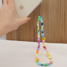 Load image into Gallery viewer, 2022 Hot Cell Phone Chain Lanyard Beads Strap Colorful Chains For Mobile Star Charm Smiley Accessories Telephone Jewelry цепочка