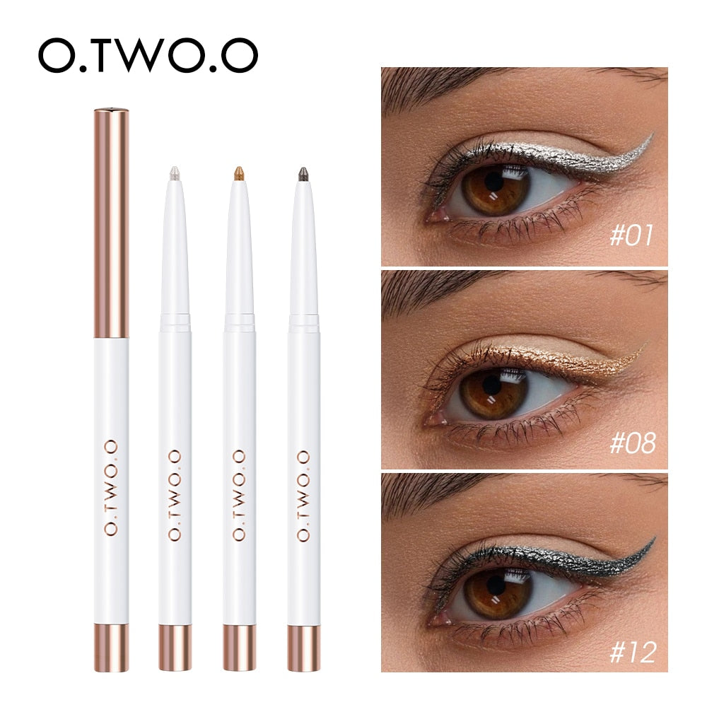 O.TWO.O Eyeshadow Pen Eyeliner Pencil 12 Colors Cosmetics Smooth High Pigment Highlighter Shadows Stick Makeup For Women