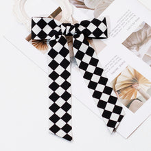 Load image into Gallery viewer, Lystrfac Vintage Black Velvet Bow Hair Clips For Women Long Ribbon Hairpin Simple Top Clip Ladies Hairgrips Hair Accessories