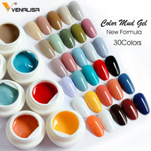 Load image into Gallery viewer, VENALISA Color Mud Gel Full Coverage Pure Color Paint Gel DIY Creamy Texture Nail Gel Polish Manicure Varnishes Solid UV Gel