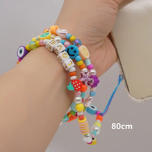 Load image into Gallery viewer, AOMU INS Ethnic Fashion Resin Multicolor Star Heart Beads Mobile Phone Chain for Women Long Acrylic Beaded Phone Lanyard Jewelry