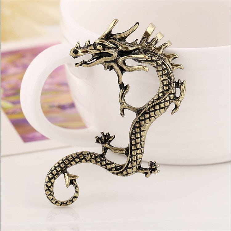 Dragon Ear Clip Vintage Punk Jewelry Accessories Earrings for Women and Men Clip on Earrings Boucle Oreille Femme 2022 Party