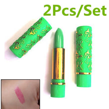 Load image into Gallery viewer, 2Pcs Dark Green Magic Spotting Lipgloss Lipstick Long Lasting Lip Liner Butterfly Color Changing Cosmetics Makeup Maquiagem