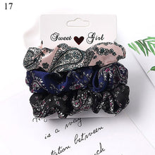 Load image into Gallery viewer, 1 Set Scrunchies Pack Hair Ring Candy Color Hair Ties Rope Autumn Winter Women Ponytail Hair Accessories 3Pcs Girls Hairbands