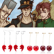 Load image into Gallery viewer, Anime JoJos Bizarre Adventure Earrings Kakyoin Noriaki Cherry Drop Earrings For Women Men Cartoon Cosplay Necklace Jewelry Gifts