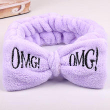 Load image into Gallery viewer, 2022 New Lovely Flannel Soft Bunny Ear Make Up Headbands Women Hairbands &quot;OMG&quot; Rabbit ear Hair Band For Girls Hair Accessories