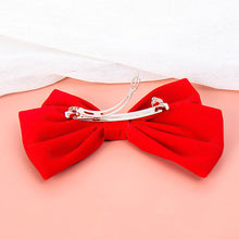 Load image into Gallery viewer, 1/2Pcs Red Velvet Ribbon Hair Bows Clips Vintage Bowknot Side Hairpin Cute Girls Barrettes Headdress Hair Accessories For Women