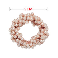Load image into Gallery viewer, 6 Colors Elegant Pearl Hair Ties For Women Girls Scrunchies Rubber Bands Ponytail Holders Hair Accessories Elastic Hair Band